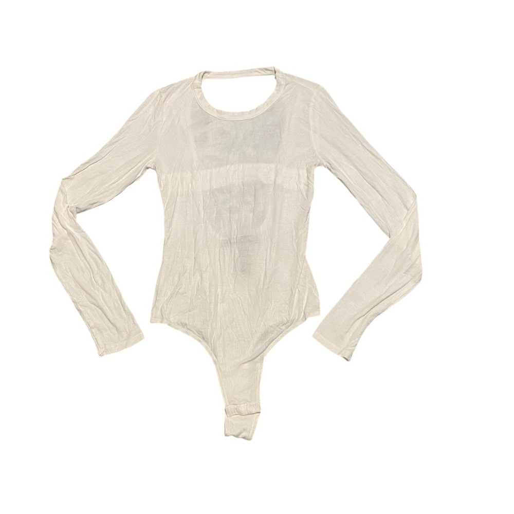 Bcbgmaxazria White Buttoned Bodysuit